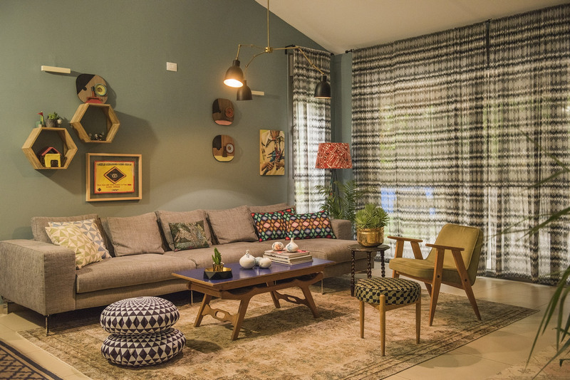 סלון מעוצב בסגנון אפריקאי